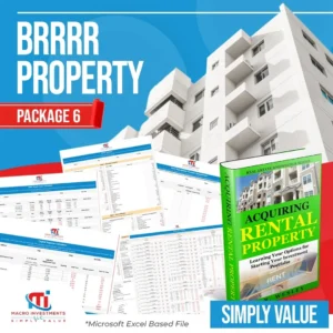 BRRRR Package 6 with BRRRR, construction, cost segregation, CapEx, ARV and eBook